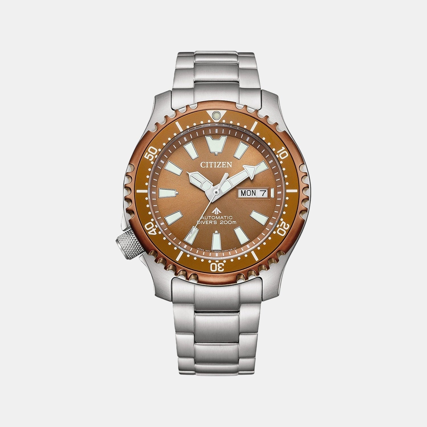 Citizen Promaster Men Automatic Copper Dial Analog Stainless Steel Ny0164-65X