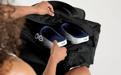 Oofos Women's Sport Slide Navy Matrix