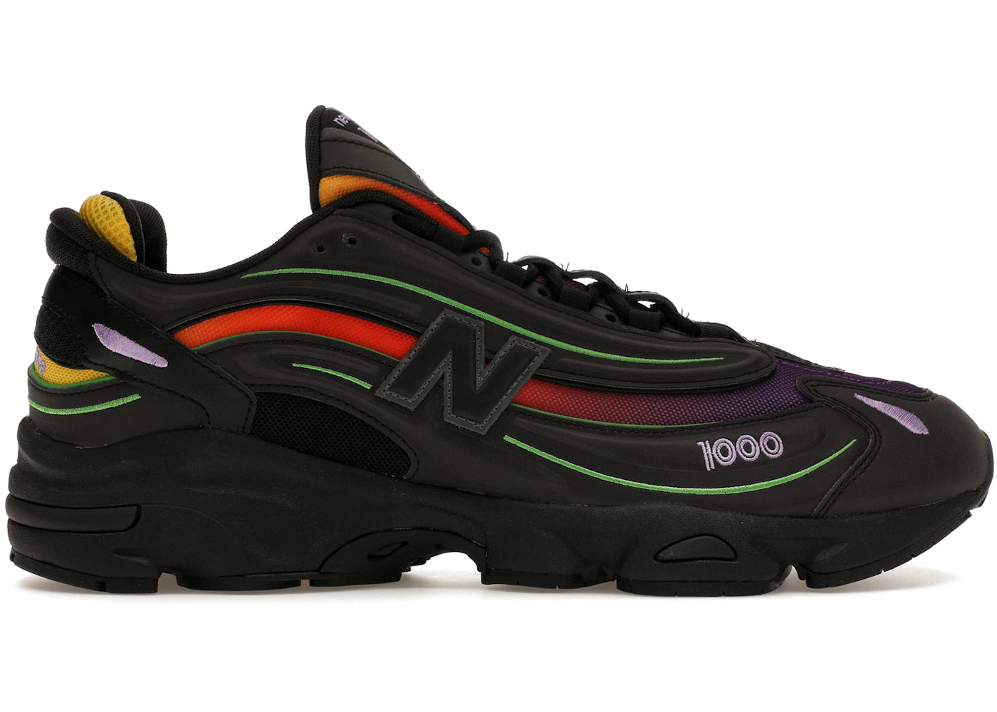 new balance 1000 reflective black multi-color