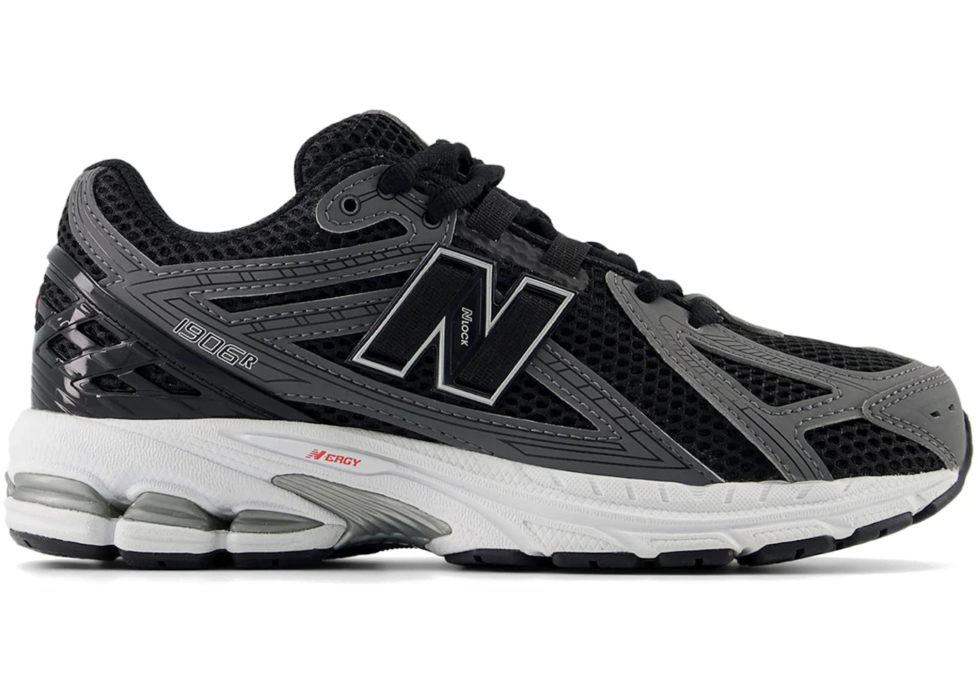 New Balance 1906R Black Team Red Castlerock (Gs)
