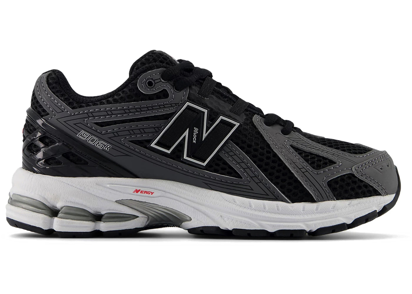 New Balance 1906R Black Team Red Castlerock (Ps)