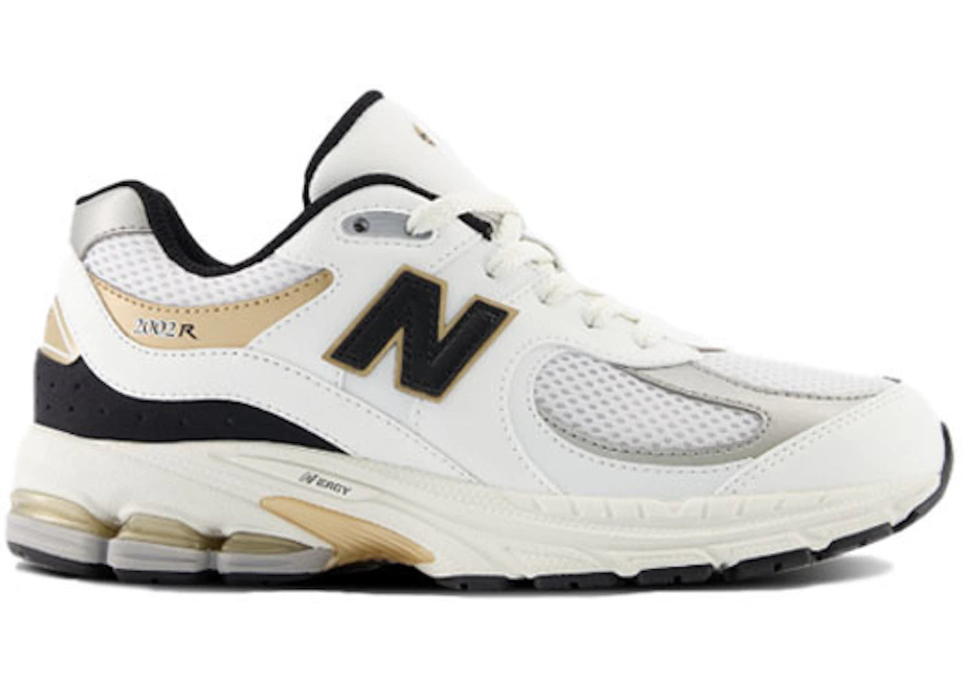 New Balance 2002R White Black Gold (Gs)