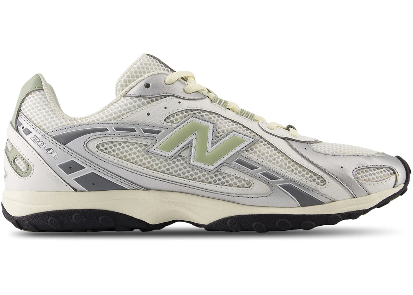 new balance 204l silver metallic sage green