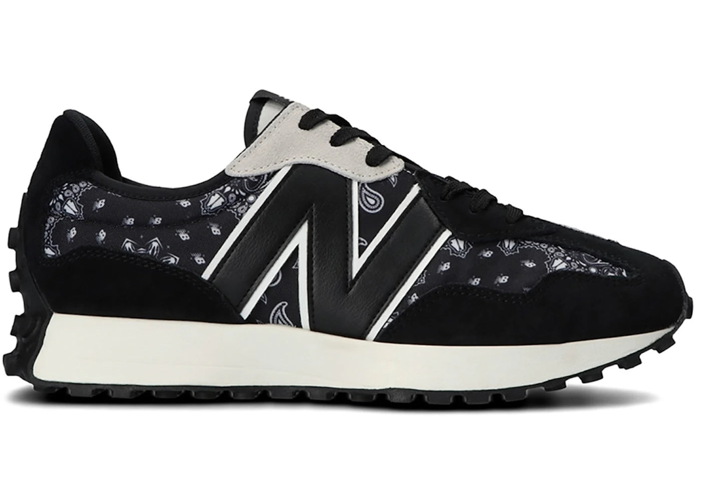 New Balance 327 Black White Paisley
