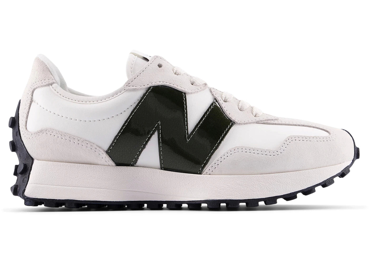 New Balance 327 White Dark Green (Women'S)