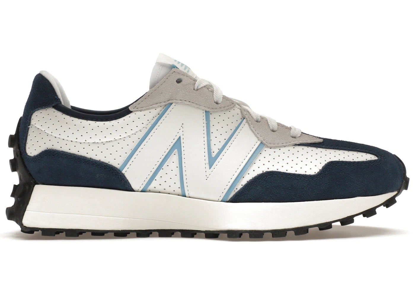 New Balance 327 White Navy Blue