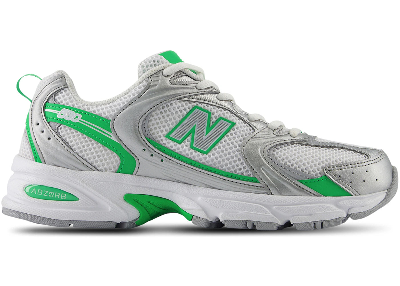 new balance 530 green apple silver metallic