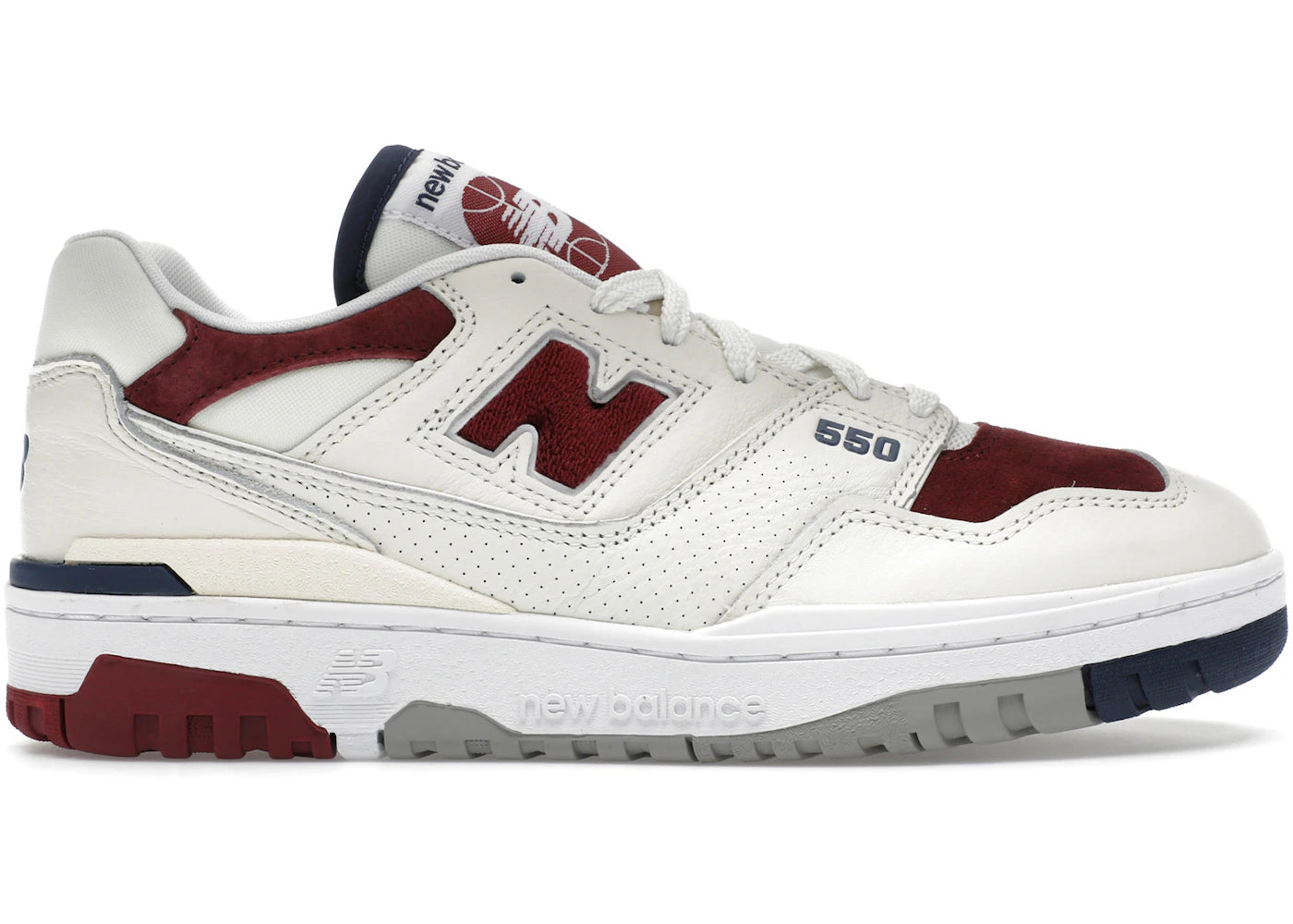 new balance 550 maroon navy