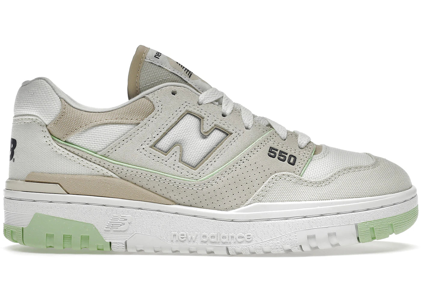 new balance 550 turtledove green aura (women's)