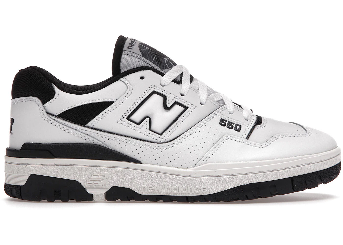 new balance 550 white black