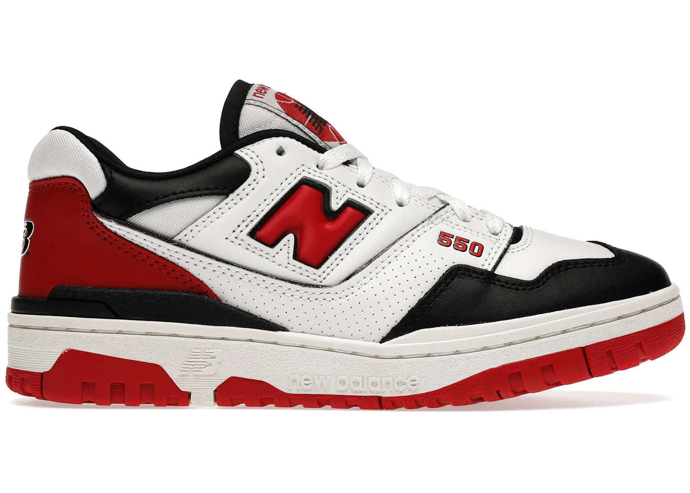 new balance 550 white red black