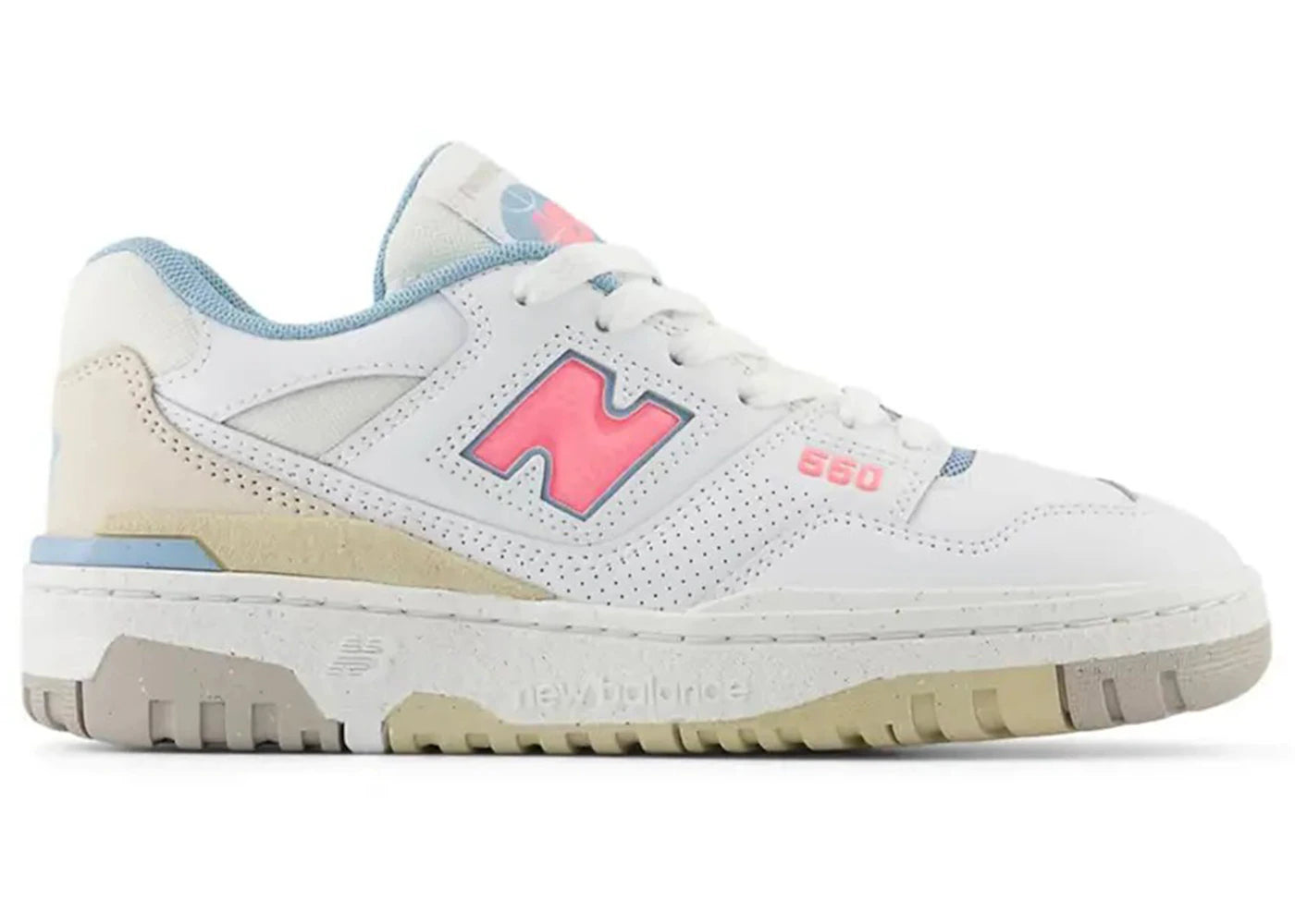 New Balance 550 White Ultra Pink (Gs)