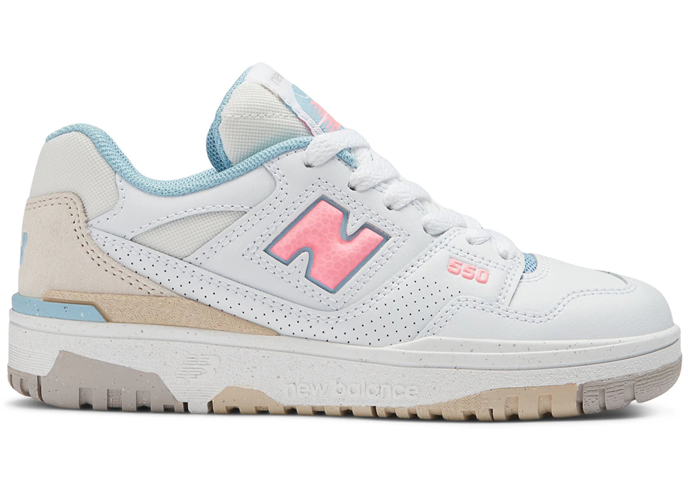New Balance 550 White Ultra Pink (Ps)