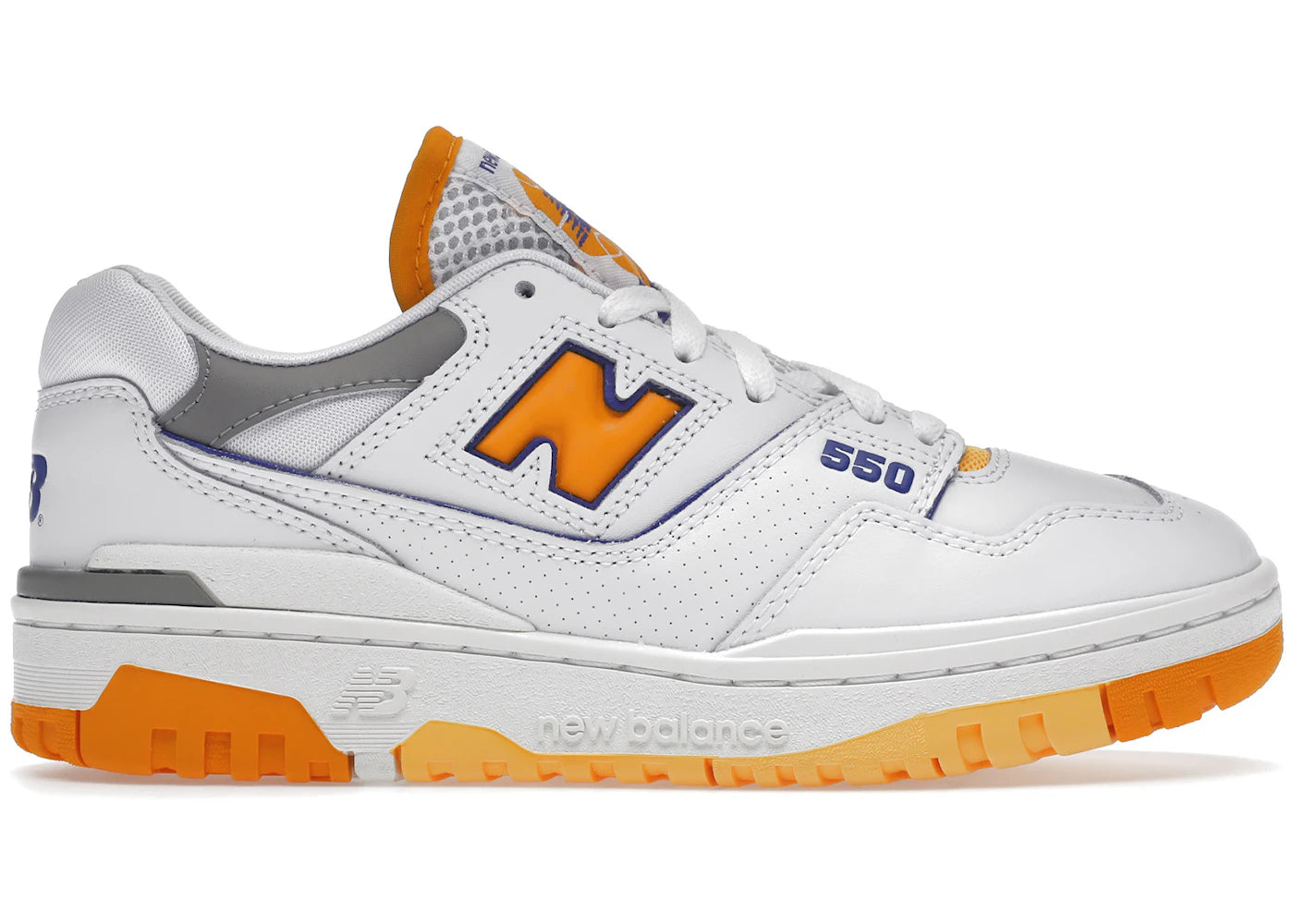 new balance 550 white vibrant orange