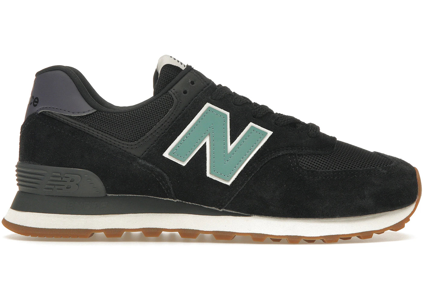 New Balance 574 Black Faded Teal Dark Mercury (Women'S)