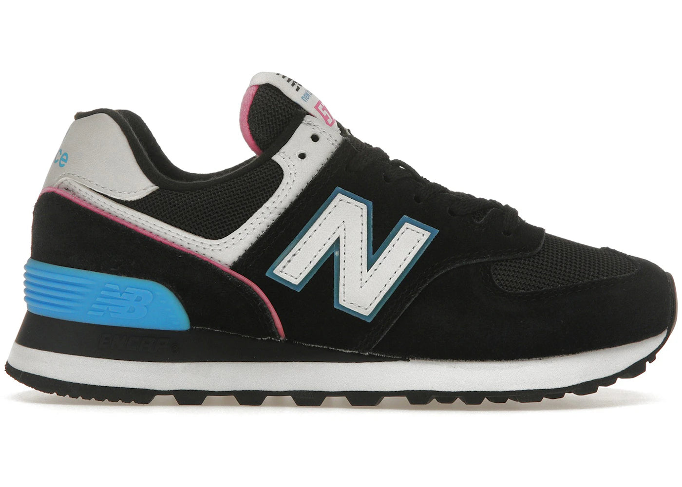 New Balance 574 Black Vibrant Sky Pink (Women'S)