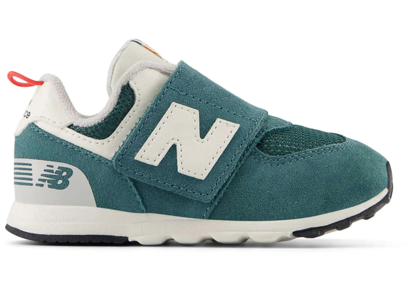 new balance 574 hook and loop new spruce blast red (td)