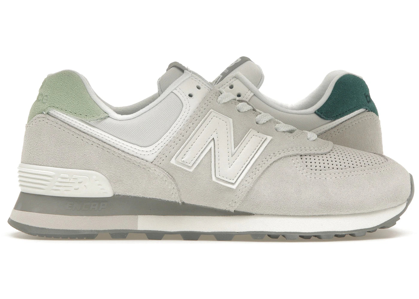New Balance 574 Light Grey Mint Green (Women'S)