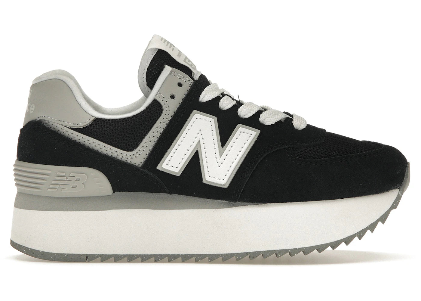 New Balance 574 Plus Black Grey (Women'S)