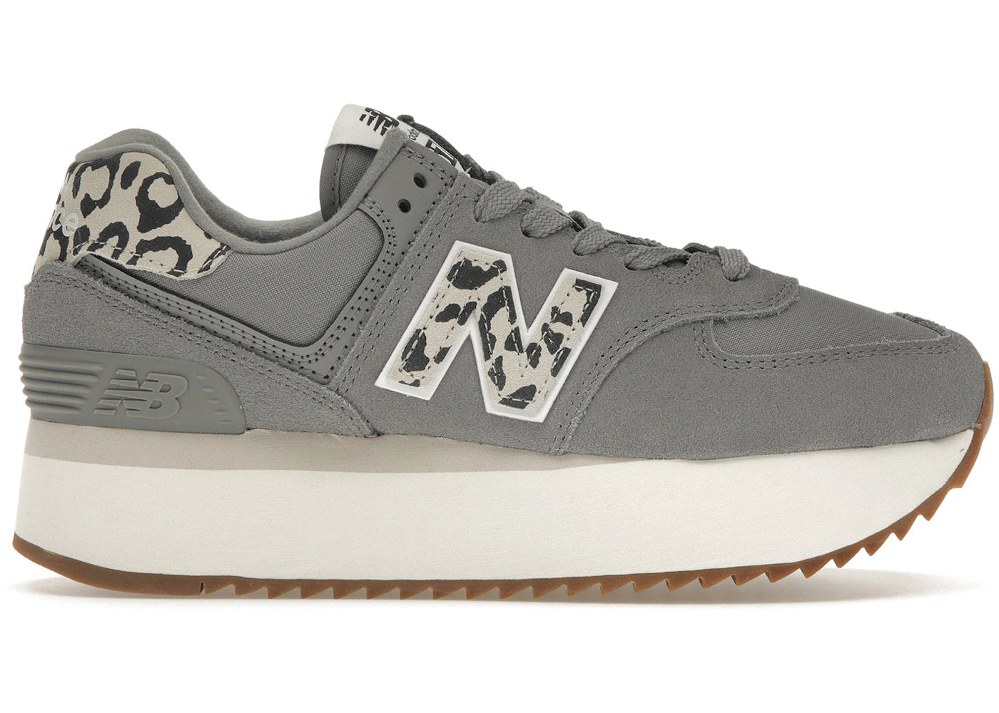 New Balance 574 Plus Shadow Grey Leopard Print (Women'S)