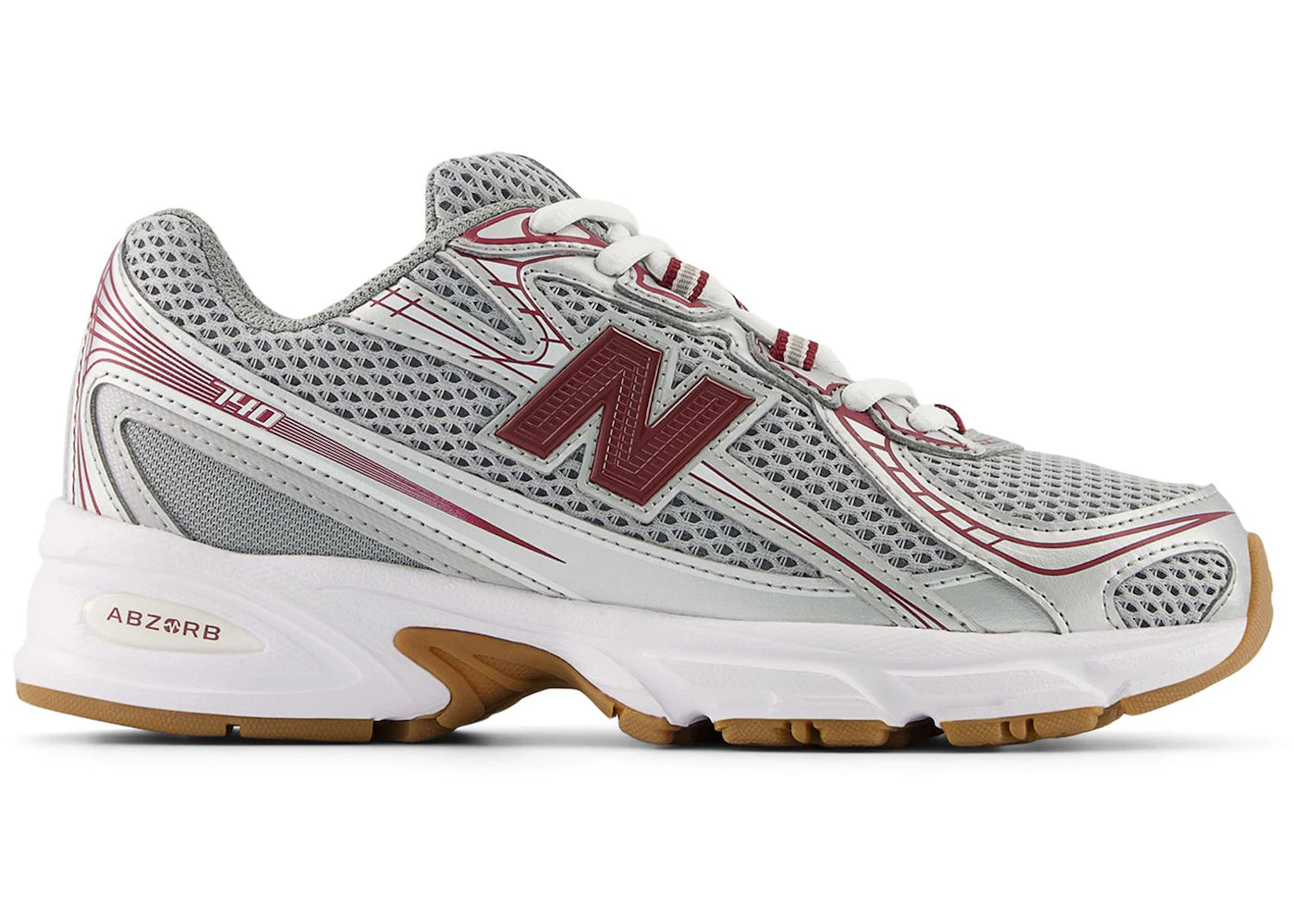 New Balance 740 Silver Metalic Monarch Burgundy (Gs)