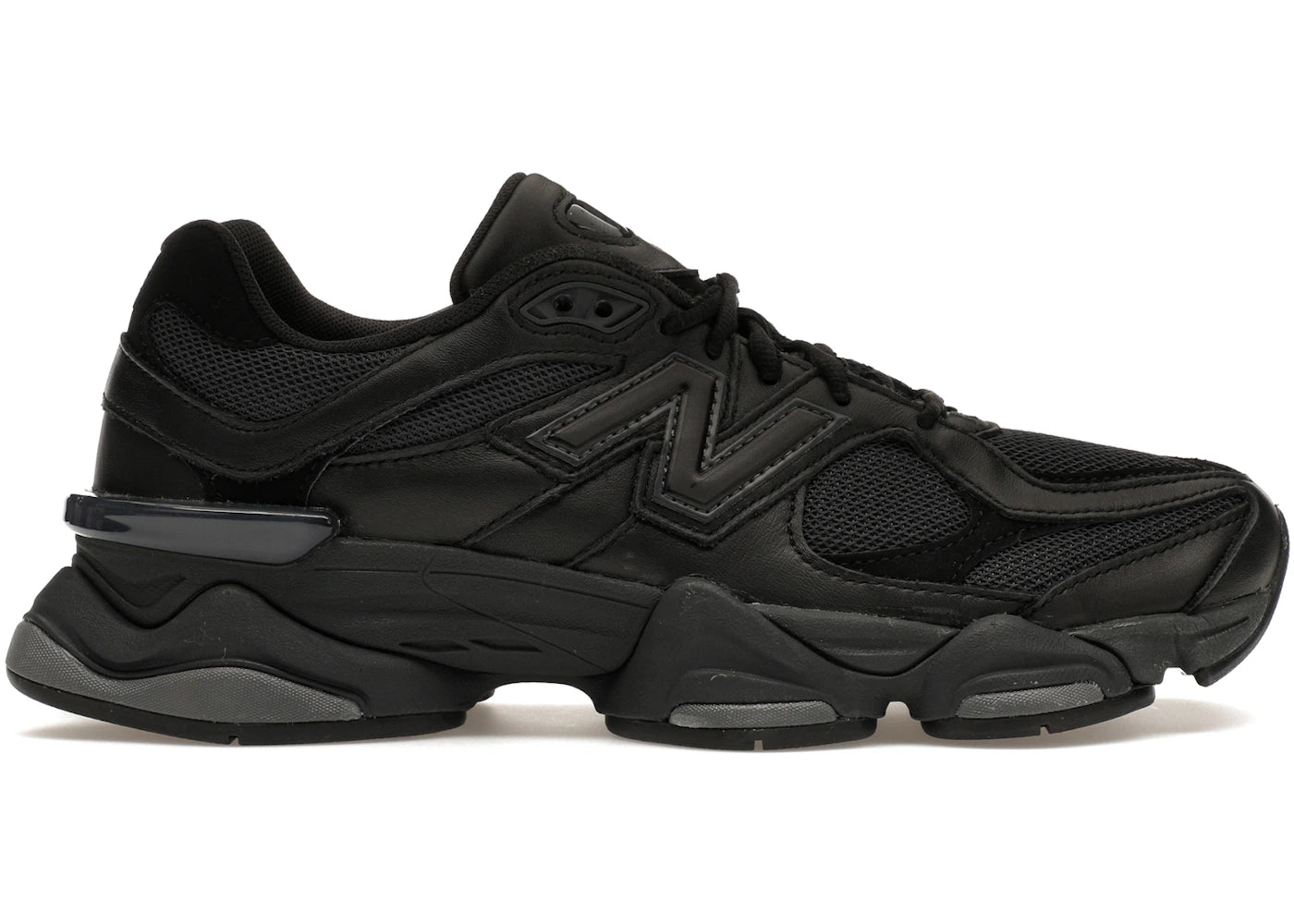 new balance 9060 triple black leather