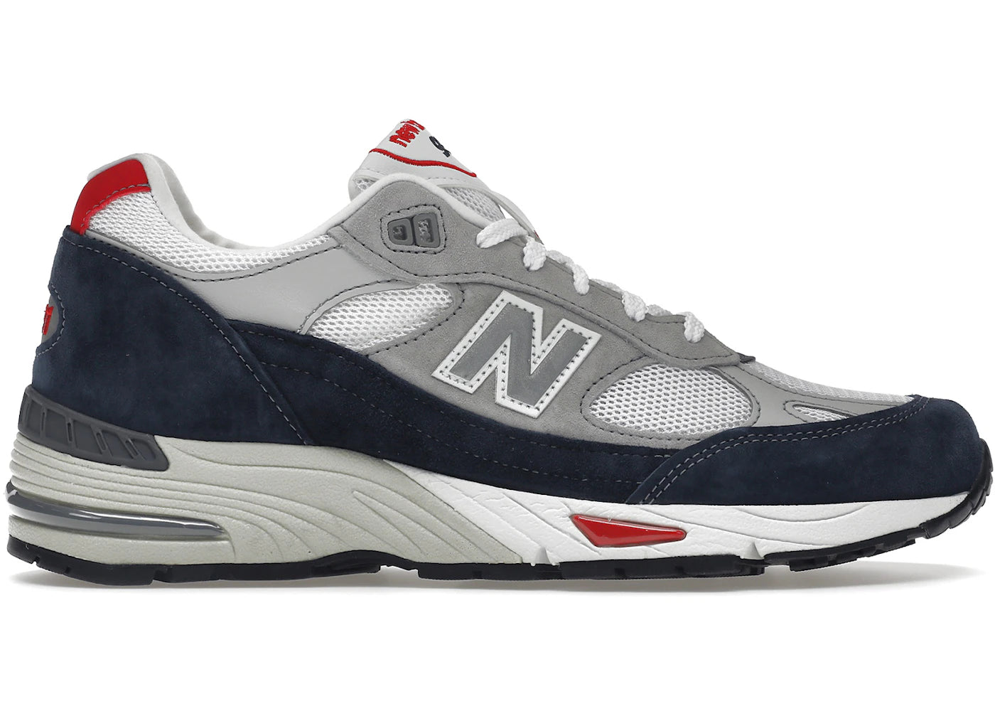 New Balance 991 Grey Navy Red