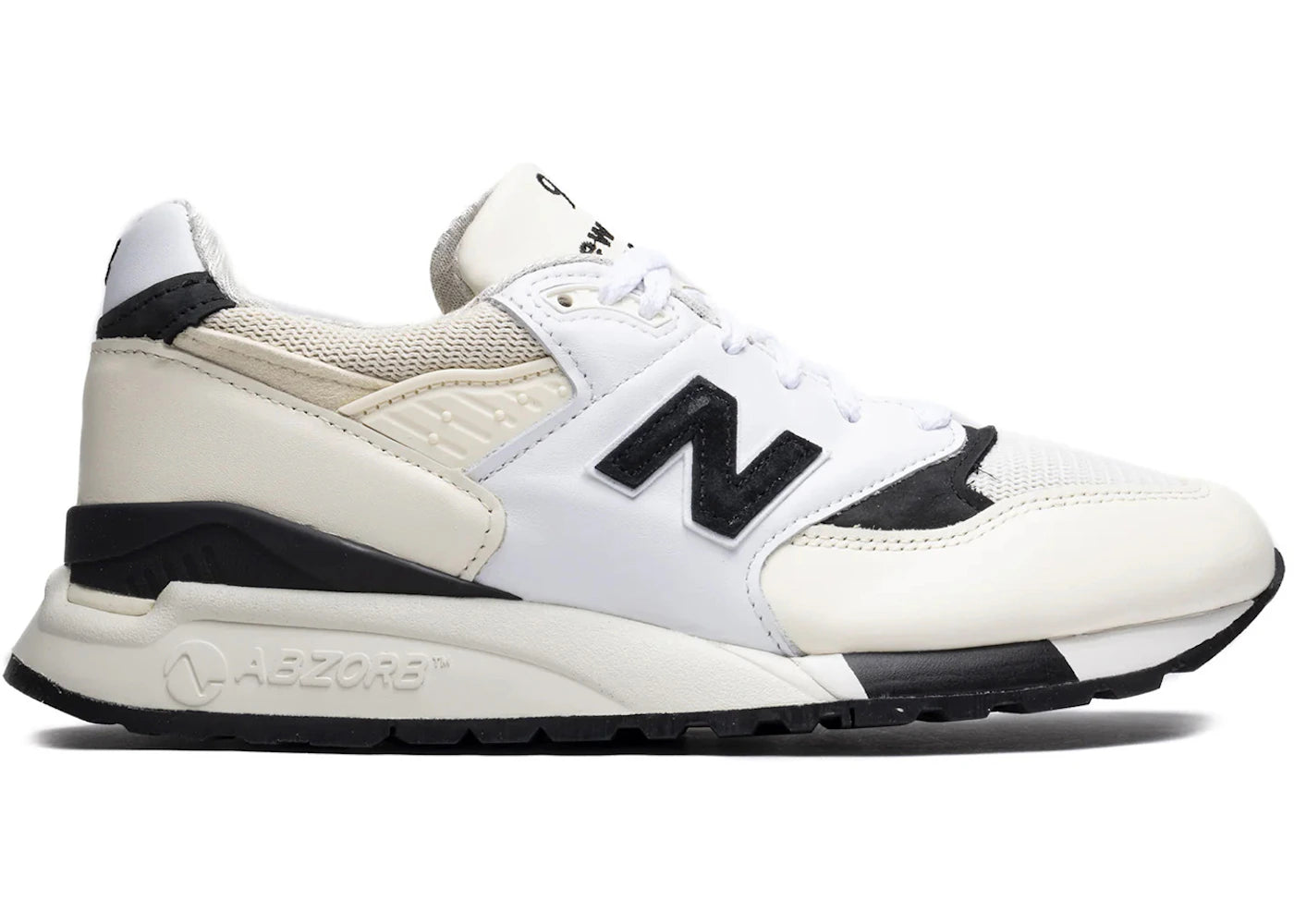 New Balance 998 Miusa White Black