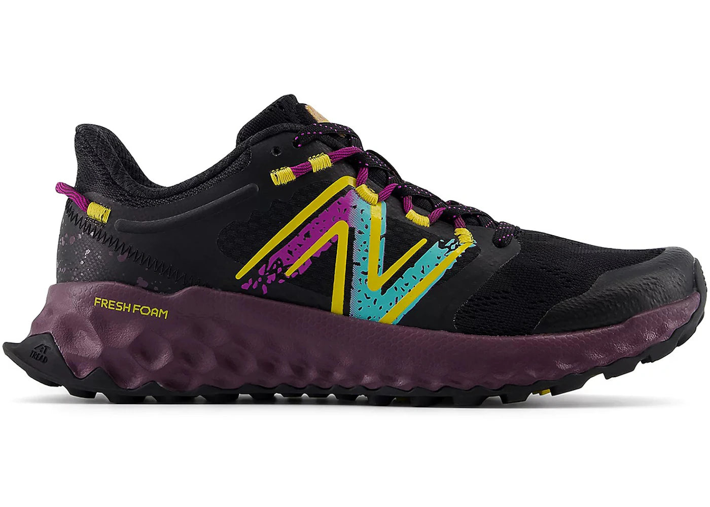 New Balance Fresh Foam Garoé V1 Black Ginger Lemon Fuchsia Purple (Women'S)