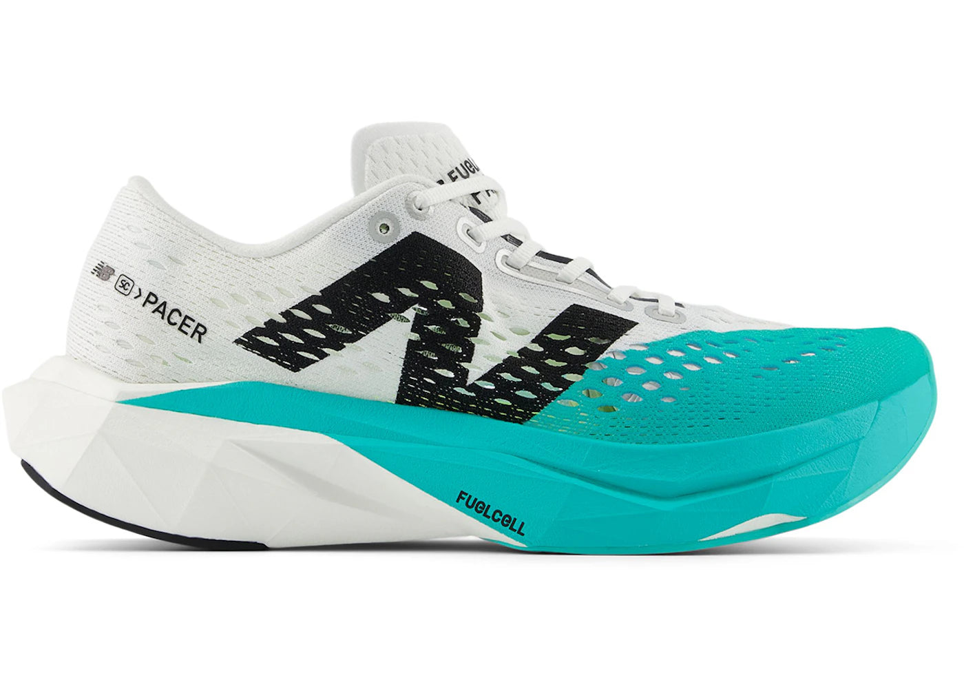 New Balance Fuelcell Supercomp Pacer V2 White Cyber Jade Black (Women'S)