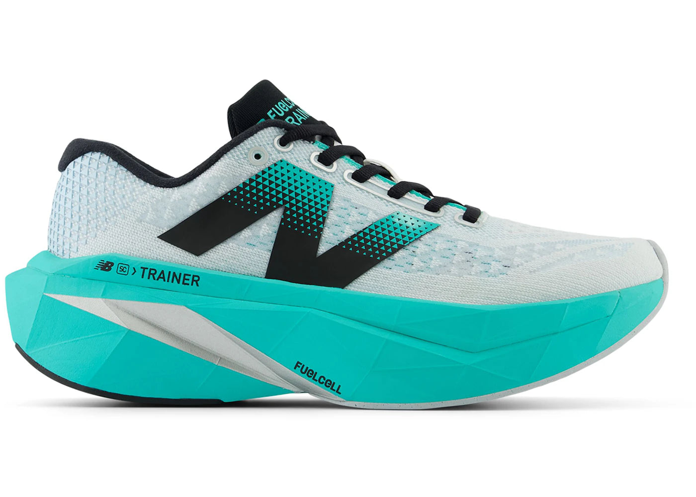 New Balance Fuelcell Supercomp Trainer V3 White Cyber Jade Silver Metallic (Women'S)