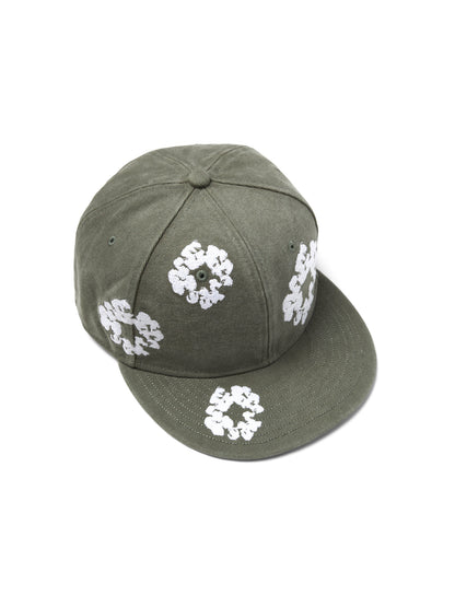Denim Tears Cotton Wreath New Era 59fifty Canvas Fitted Cap Washed Olive