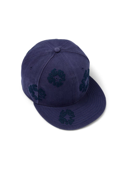 Denim Tears Mono Wreath New Era 59fifty Fitted Cap Washed Indigo