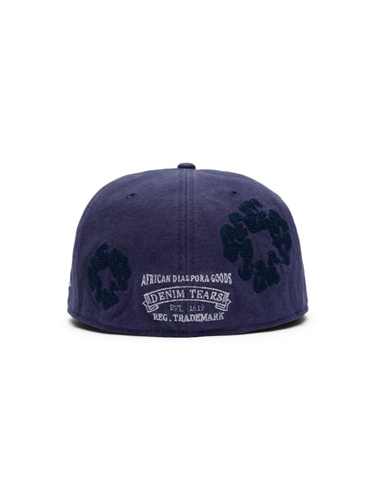 Denim Tears Mono Wreath New Era 59fifty Fitted Cap Washed Indigo