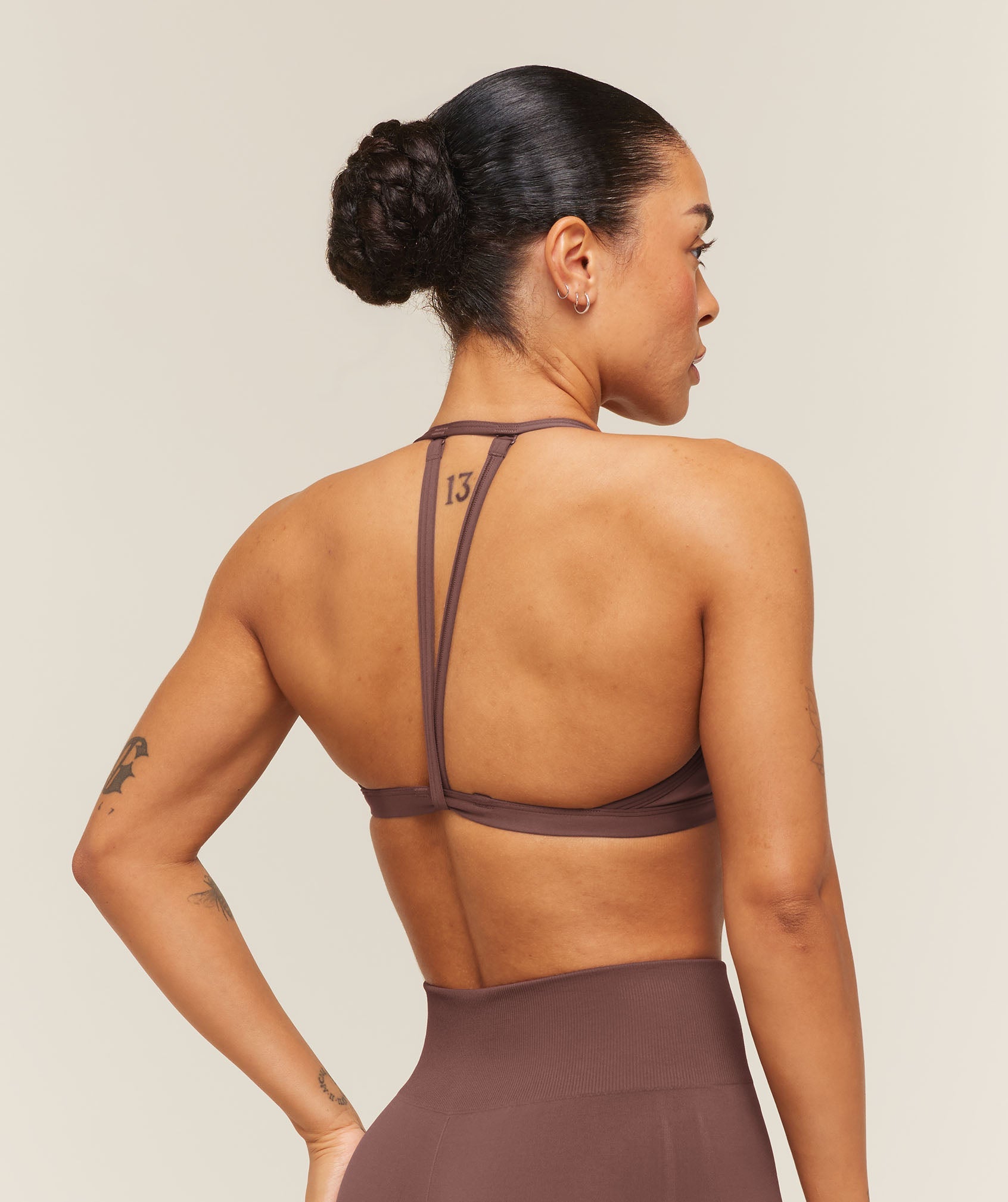 Women's Gymshark Minimal Sports Bra 2.0 Espresso Brown