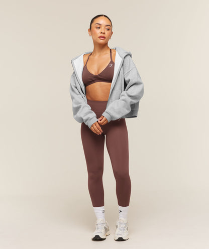 Women's Gymshark Minimal Sports Bra 2.0 Espresso Brown