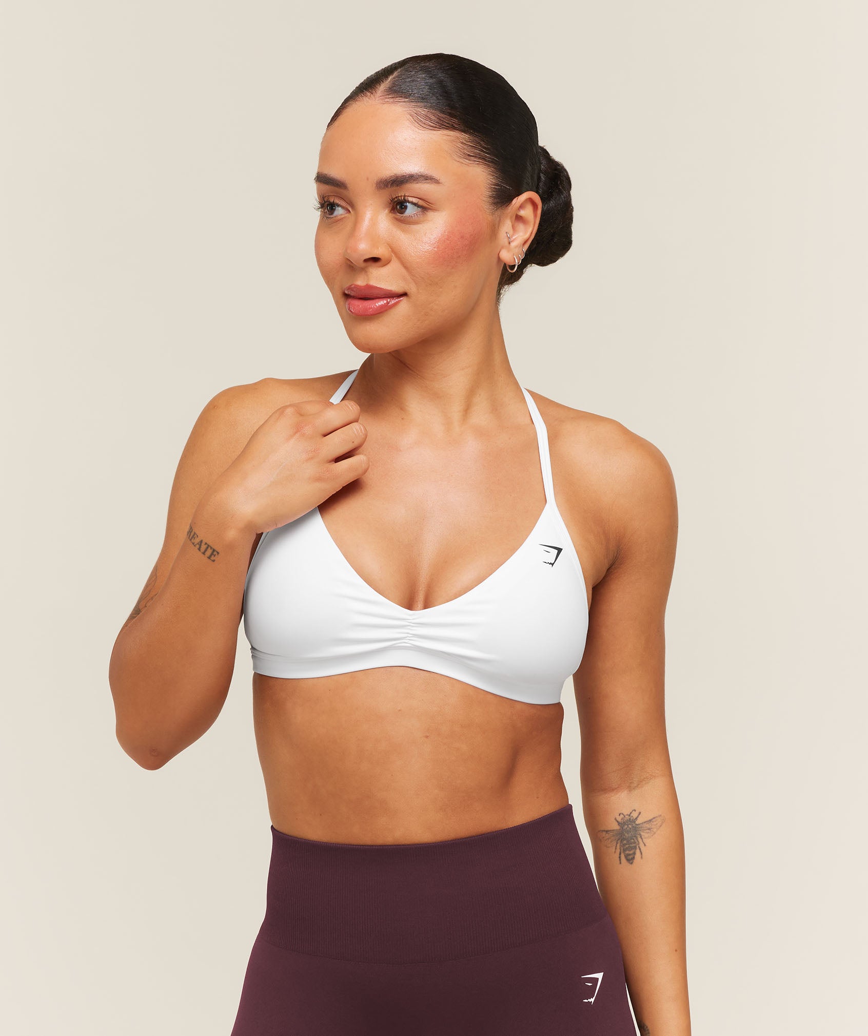 Women's Gymshark Minimal Sports Bra 2.0 White