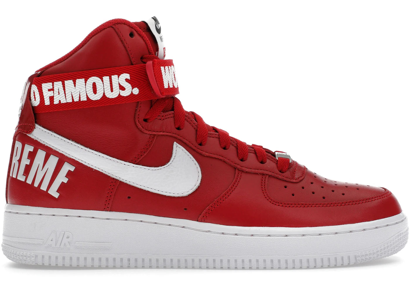 nike air force 1 high supreme world famous red