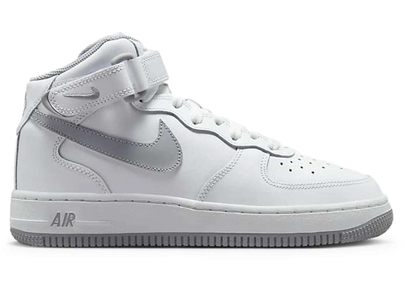 Nike Air Force 1 Mid Le White Wolf Grey Gs