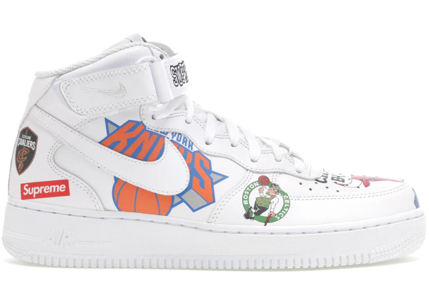 nike air force 1 mid supreme nba white