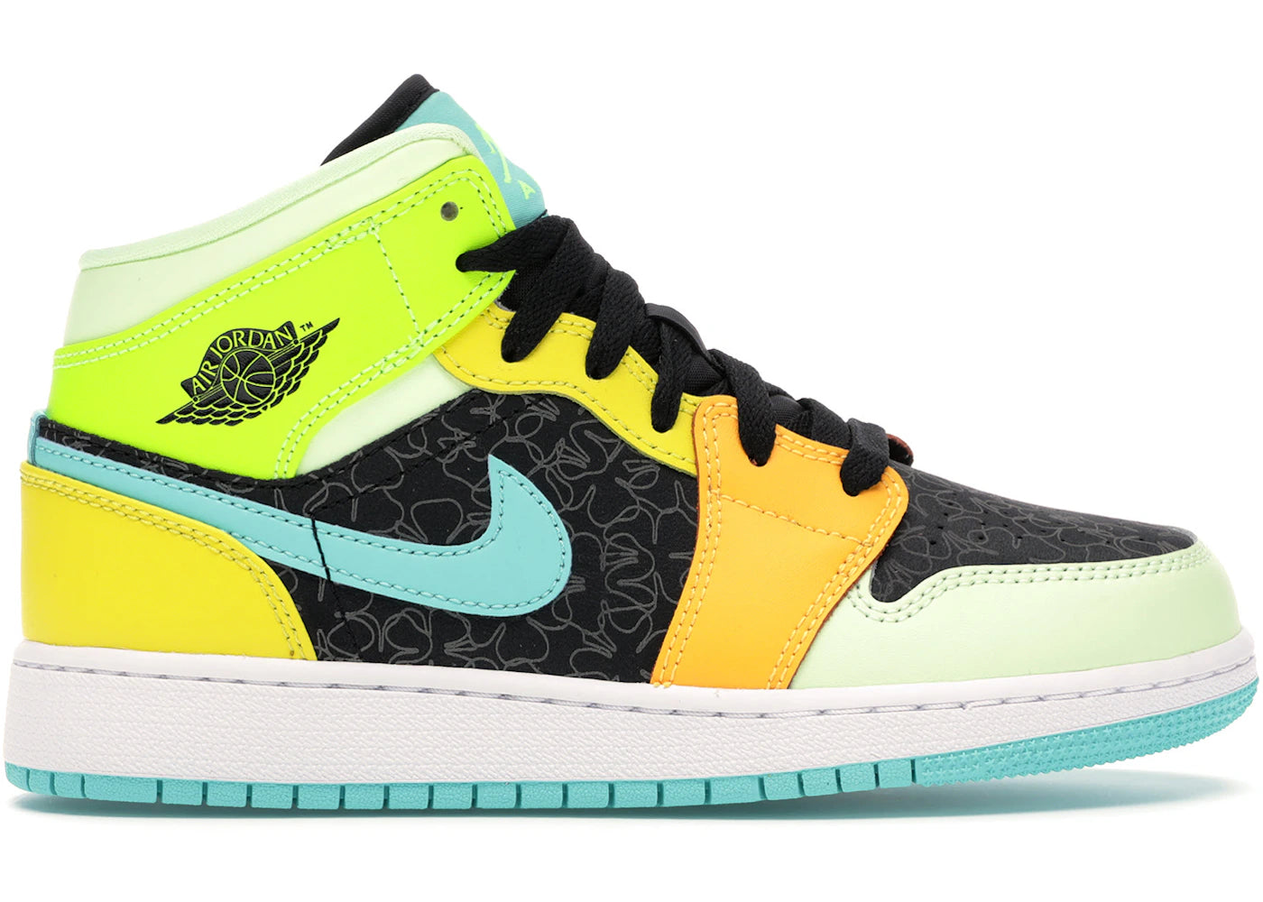 Jordan 1 Mid Se Aurora Green (Gs)