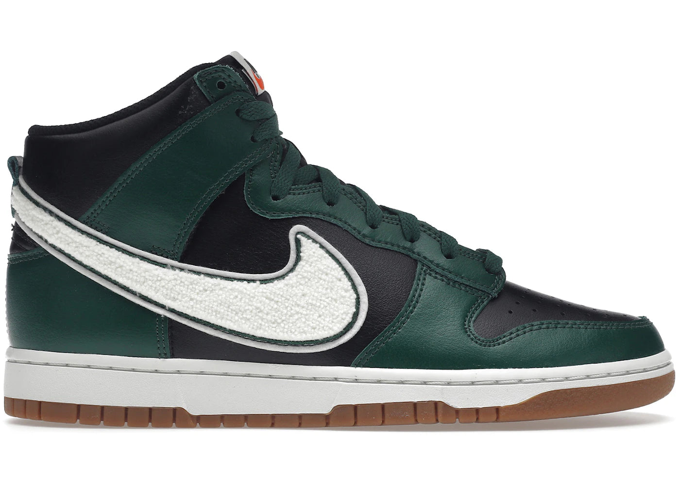 Nike Dunk High Chenille Swoosh Black Green