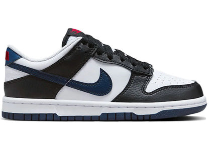 Nike Dunk Low Black White Midnight Navy (Gs)
