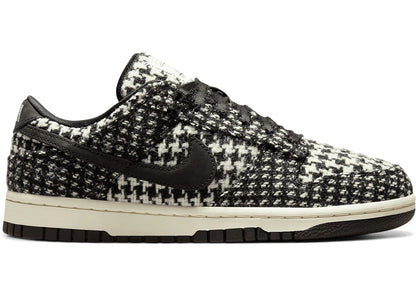 nike dunk low harris tweed white black multi (women's)
