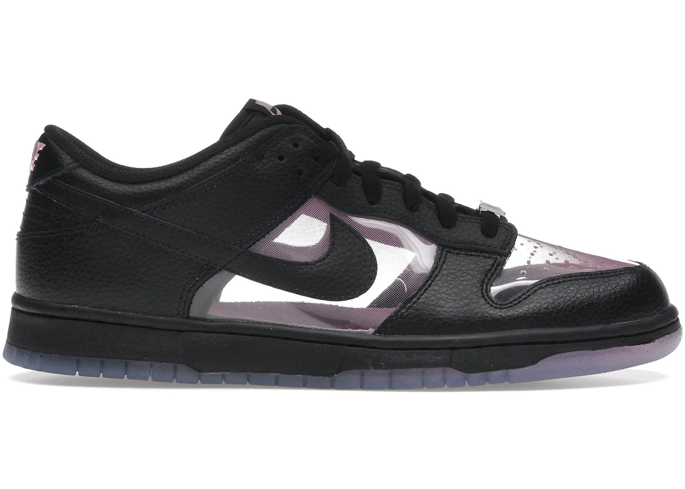 nike dunk low retro transparent black pink rise