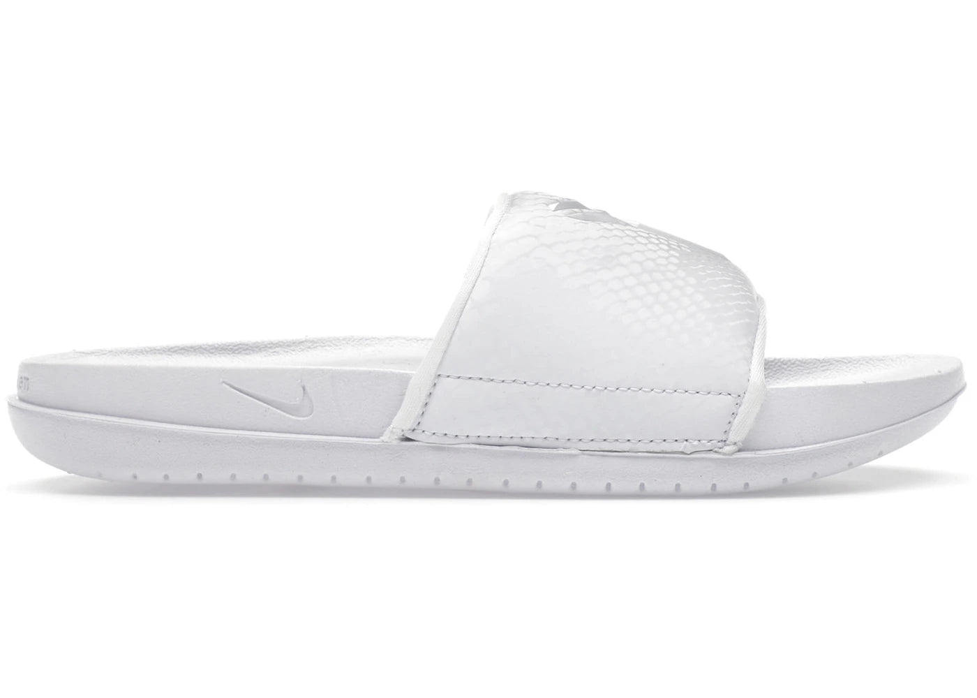 nike kobe offcourt slide triple white
