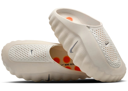 Nike Mind 001 Slide Light Bone recovery mule, top view showing the foam node sole