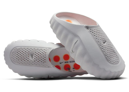Nike Mind 001 Slide Light Smoke Grey Women's, side view showing 22-node foam sole construction
