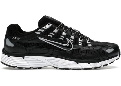 Nike P-6000 Black White Metallic Silver, front