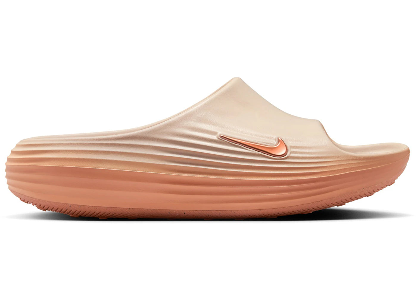 nike reactx rejuven8 slide guava ice apricot agate (women's)